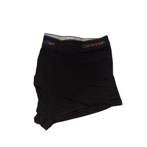 Calvin Klein Black Microfiber Low rise trunks with Multicolor Pride Waistband XL